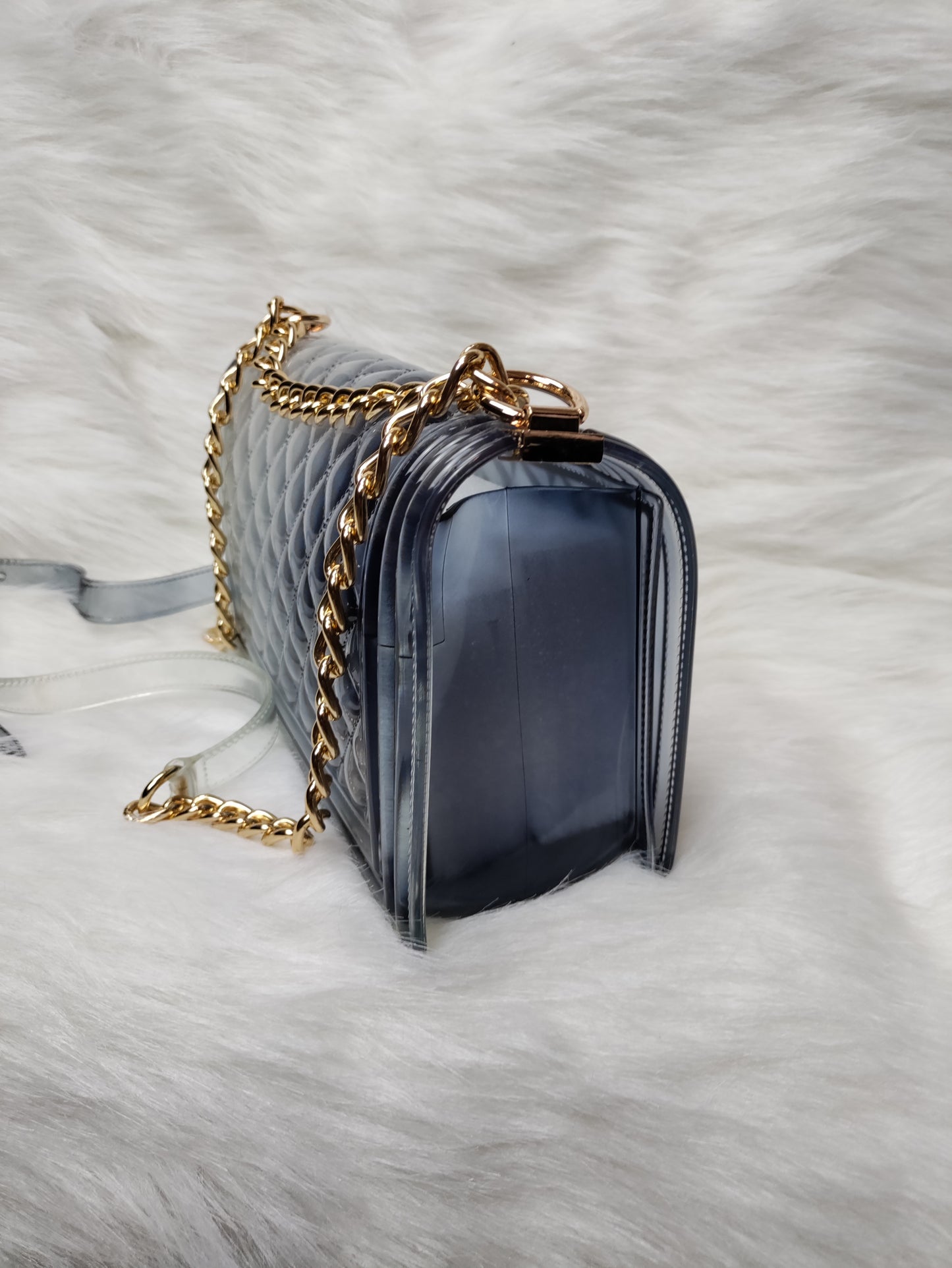 Gray Smoke Jelly Crossbody Bag